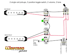 This diagram shows two pickups wired in stereo. Wiring Warman Guitars
