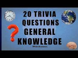 But these fun questions to ask are suitable for all abilities and all ages, making for a 20 Trivia Questions No 11 General Knowledge Youtube