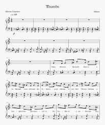 Maybe you would like to learn more about one of these? Thumbs Sabrina Carpenter Sheet Music Hd Png Download Kindpng