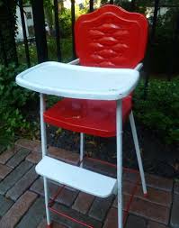 Vintage 1960s Toy High Chair For Dolls Toy High Chair For Dolls Red White Amsco Doll E Vintage 1940s High Chair Vintage High Chairs Doll High Chair