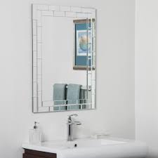 Decor Wonderland 16 In W X 24 In H Frameless Rectangular Beveled Edge Bathroom Vanity Mirror In Silver Dwsm414 2 The Home Depot