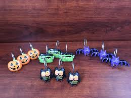 Set Of 12 Adorably Spooky Halloween Shower Curtain Hooks Ebay Halloween Shower Curtain Seasonal Decor Holiday