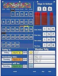 Amazon Com All About Today Calendar Pocket Chart Home Kitchen Pocket Chart Really Good Stuff Classroom Calendar