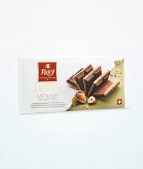 Started by the frey brothers in 1887, the company was purchased in 1950 by the swiss supermarket chain migros. Frey Duett Chocolate With Hazelnut 100g Swiss Made Direct