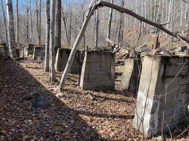Sawmill ruins in Livermore, New Hampshire, AI generated