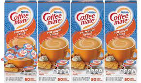Amazon Com Nestle Coffee Mate Coffee Creamer Pumpkin Spice Liquid Creamer Singles Non Dairy No Refrigeration Box Of 50 Singles Pack Of 4 Grocery Gourmet Food