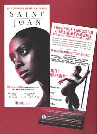 Condola Rashad"SAINT JOAN" Bernard Shaw/John Glover 2018 Broadway Flyer at  Amazon's Entertainment Collectibles Store