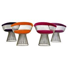 set of four warren platner chairs in 2021 warren platner platner dining chair platner chair
