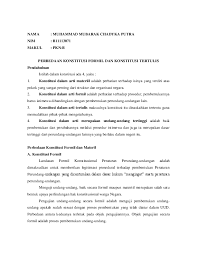 Andrews (1968:13), under constitutionalism, two types of limitations impinge on government. Doc Perbedaan Konstitusi Formiil Dan Materiil Muhammad Mubarak C P Academia Edu