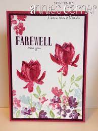 Cased Card Made For A Work Friend Who Is Leaving Using Stampin Up Lotus Blossom Painted Petals Flower Cards Floral Cards Lotus Blossom