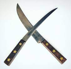 Pair Of Antique Foster Bros Gold Star Butcher S Knives Star Knife Butcher Knife Gold Stars