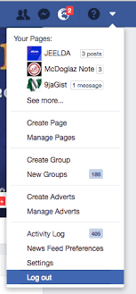 Logout Facebook Account How To Log Out Of My Facebook Account Facebook Logout Deactivate Facebook How To Use Facebook Account Facebook