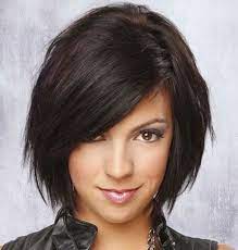 Medium Bob Haircut For Side Bangs Funky Short Formal Hairstyles Jpg 450 473 Haircut For Thick Hair Hair Styles Thick Hair Styles