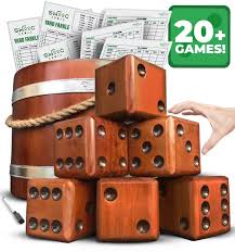 They aren't specific to go math. Yardzee Farkle Giant Dice Set With Wooden Bucket 20 Games Include