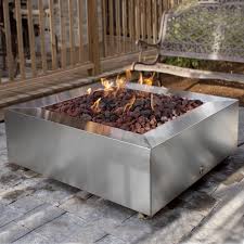 Bbqguys Com 42 Inch Stainless Steel Square Fire Pit Natural Gas Ultimate Patio Stainless Steel Fire Pit Fire Pit Furniture Diy Metal Fire Pit