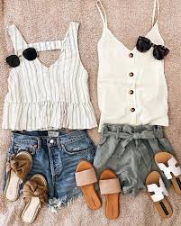 23 Cute Spring And Summer Outfit Ideas With Flat Shoes Summertime Outfits Clothes Summer Fashion