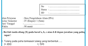 Ragam soal bahasa inggris kelas 4 di bawah ini akan membantu kamu. Soal Uas Kelas 4 Semester 1 K13 Revisi Tahun 2018 2019 Guru Maju