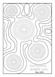 A virtual event hosted by the urban indigenous strategy in partnership with the aboriginal advisory committee to celebrate. National Sorry Day Australia Colouring Printable Aboriginal Dot Painting Aboriginal Art Aboriginal Dot Art