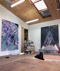 Every Artist Needs An Assistant And Beers Artist Adam Lee Adamlee79 Probably Has The Cutest Of Them All For More I Adam Lee Artist Studio Art Studios