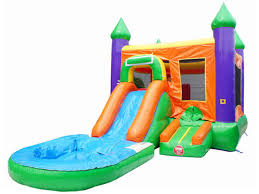 Chateau Orange Avec Piscine Bulles D Air Location De Jeux Gonflables