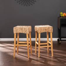 Choose from contactless same day delivery, drive up and more. The Curated Nomad Kalip Tan Wicker Counter Stools Set Of 2 On Sale Overstock 30794039
