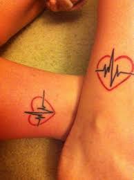 Small heart tattoos are small enough to fit behind the ear, on one's ankle, or on a finger. 23 Cool Heartbeat Tattoo Images And Designs