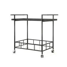 By luxor (3) rustic, industrial bar cart with removable top tray. Ambrose Industrial Bar Cart Black Christopher Knight Home Target