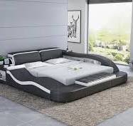 Cama de Couro Moderna e Inteligente para Quarto - China Cama ...