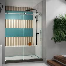 Bio Bidet Slim Edge Manual Dreamline Enigma X 56 To 60 In X 76 In Frameless Sliding Shower Door In Polished Stainless St In 2020 Sliding Shower Door Shower Doors Frameless Sliding Shower Doors