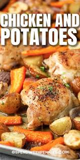 Bake Up Some Tasty Chicken And Potatoes Tonight For A Healthy One Dish Meal That 039 S Sim Easy Chicken Recipes Sheet Pan Dinners Recipes Roast Chicken Dinner
