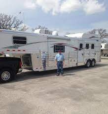 A Big Thank You To Scott Jones On His New 3 Horse Slant W Lq Slide-out Mr Jones Purchased His New 4-star Fro Trailers For Sale Trailer Recreational Vehicles