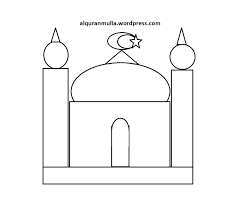 Gambar pemandangan masjid kartun berwarna. Contoh Gambar Pola Gambar Mewarnai Masjid Kataucap