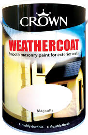 Crown Weathercoat Colours Paint 10 Litre Colour Masonry