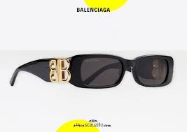 For you, an wide array of products: New Rectangular Sunglasses Logo Bb Balenciaga Bb0096s Col 001 Black Occhiali Ottica Scauzillo