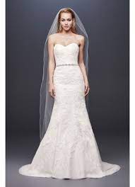 The mermaid style is the sexiest silhouette. As Is Beaded Lace Strapless Mermaid Wedding Dress David S Bridal