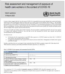 Understanding how your lifestyle contributes to your health and health risks can help you to make decisions about how to live a longer and healthier life. Who Risk Assessment And Management Of Exposure Of Health Care Workers In The Context Of Covid 19 The International Agency For The Prevention Of Blindness