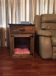 Smaller Dog Crate With A Drawer Diy Dog Crate Small Dog Crate Dog Crate Furniture