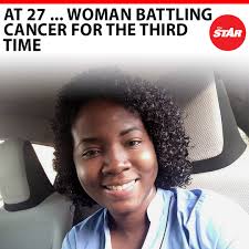 At 27 years old, Josan Sutherland was diagnosed with cancer for the third  time. At age 12, she was first diagnosed with bone cancer. Nine years  later, breast cancer knocked at her