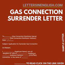 Request letter for car parking allotment. Gas Connection Surrender Letter Letters In English
