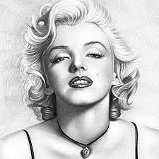 Marilyn Monroe On Instagram Regranned From Devinartdraws Drawing Drawsagram Women Famous Celebrity Marilynmonr Girl Face How To Draw Hair Portrait