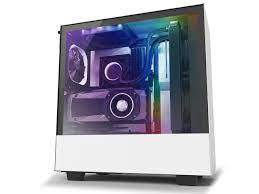 The fans are really quiet, just a gentle hum. Nzxt H510i Compact Atx Pc Gaming Computer Case White Newegg Com