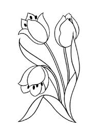 Ausmalbild Tulpen Zum Ausdrucken Und Ausmalen Ausmalbilder Malvorlagen Kindergarten Blumen Tulpen In 2020 Ausmalbilder Ausmalen Blumen Malen