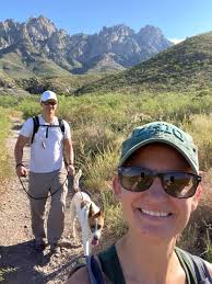 Paige B (water) and Callie (Mash) enjoyed a hike to the Naramata waterfalls  and a play with their pup Finnegan.