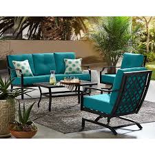 Member S Mark Barcelona 4 Piece Deep Seating Set Peacock Sam S Club In 2020 Deep Seating Furniture Outdoor Seating Set