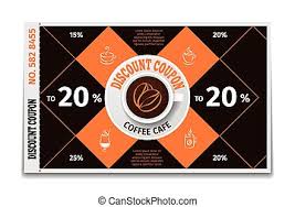 Valid for july 2021 only! Coffee Coupon Discount Template Design Canstock
