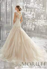 Monique Wedding Dress Morilee Drop Waist Wedding Dress Sheer Wedding Dress Aline Wedding Dress