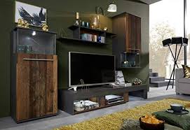 Wohnwand Old Wood Wohnidee Wohnen Mobel Furs Wohnzimmer Wohnwand