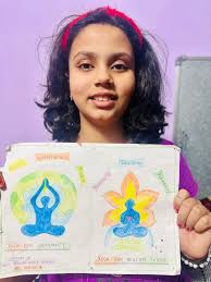 Me and my baby doing yoga with Saurabh Sir❤