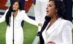 National anthem at super bowl 2020 today (sunday, feb. Super Bowl 2020 Demi Lovato Praised After Delivering Flawless Rendition Of National Anthem Daily Mail Online