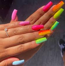 Shop press on nails kits. Classy Rainbow Nails Coffin Your Reference For All Things Nails